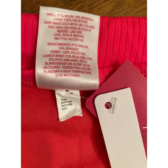 Juniors' Ribbed String Bikini Bottom - Xhilaration Coral Pink M Medium - Picture 5 of 5